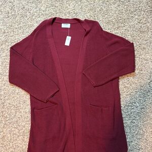 Old Navy Deep Red Open Front Cardigan